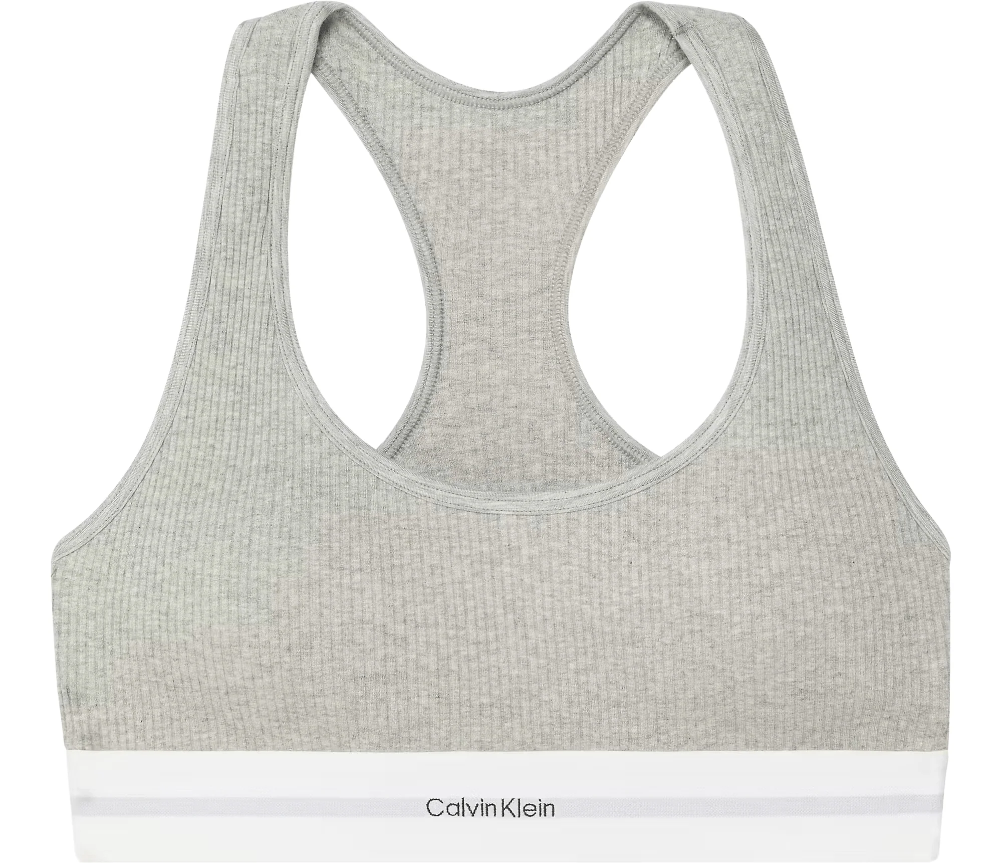 Modal Rib Lightly Lined Bralette, Grey Heather
