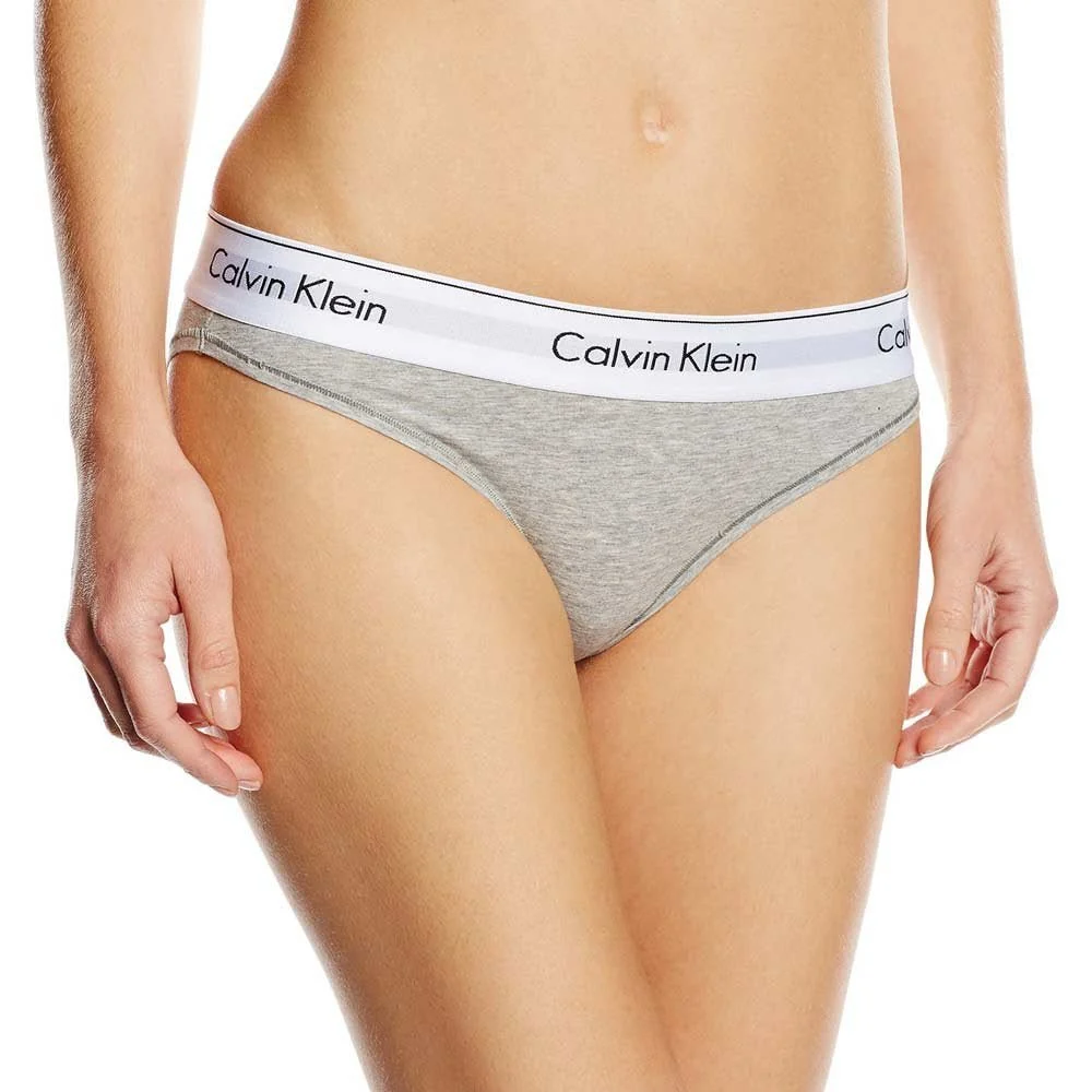 Modern Cotton Bikini Brief, Grey Heather