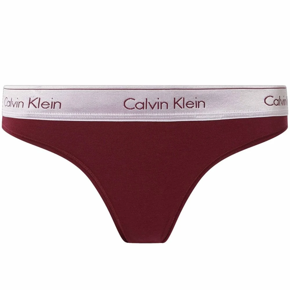 Modern Cotton Bikini Brief, Lush Burgundy/Silver