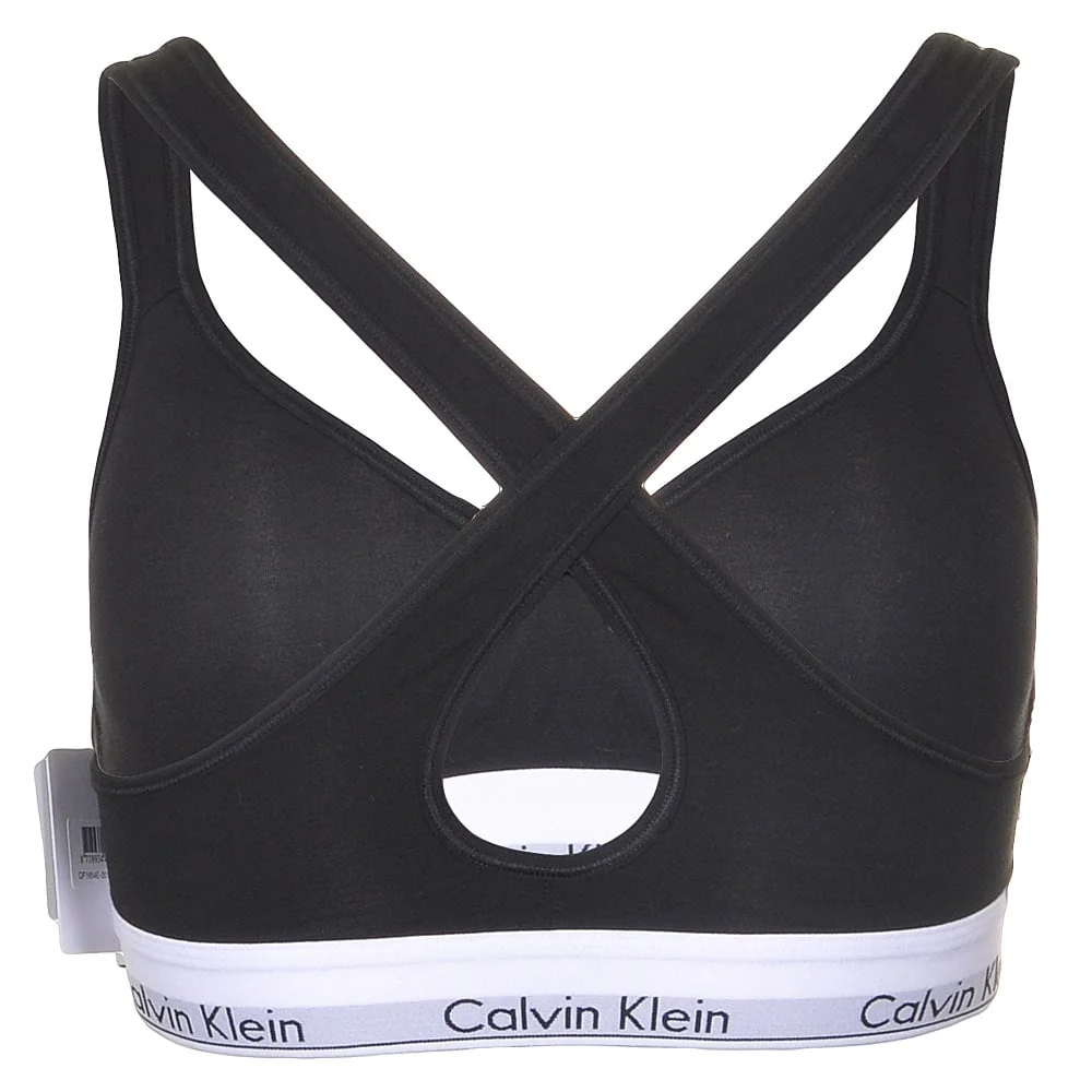 Modern Cotton Bralette Lift, Black - Image 2