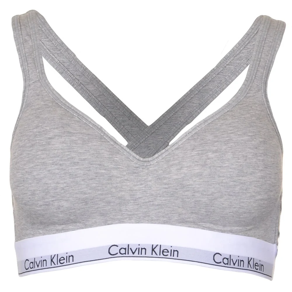 Modern Cotton Bralette Lift, Grey Heather