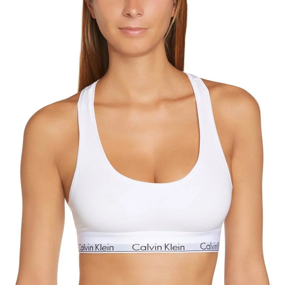 Modern Cotton Bralette, White