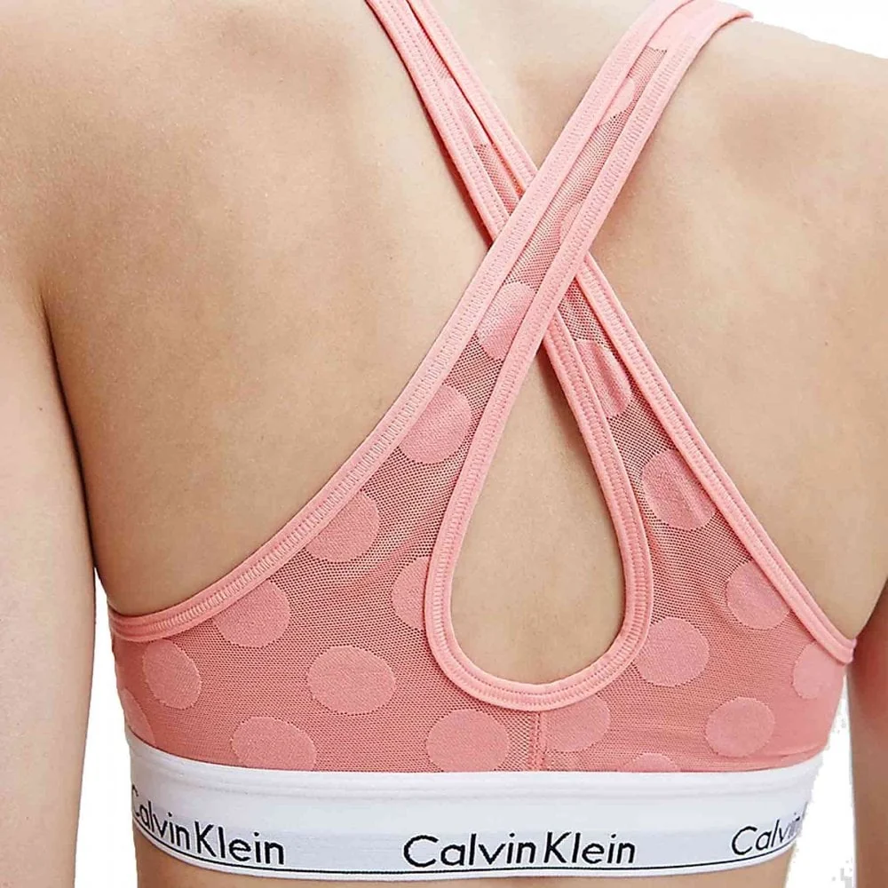 Modern Cotton Light Lined Bralette, Gerbera Daisy - Image 3