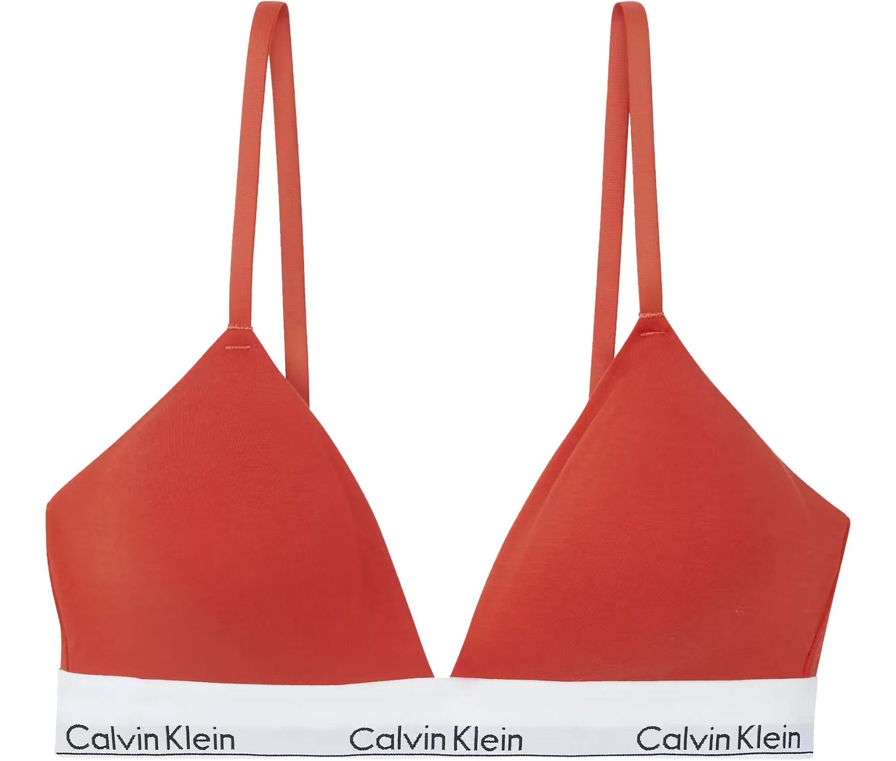 Modern Cotton Lightly Lined Triangle Bra, Molten