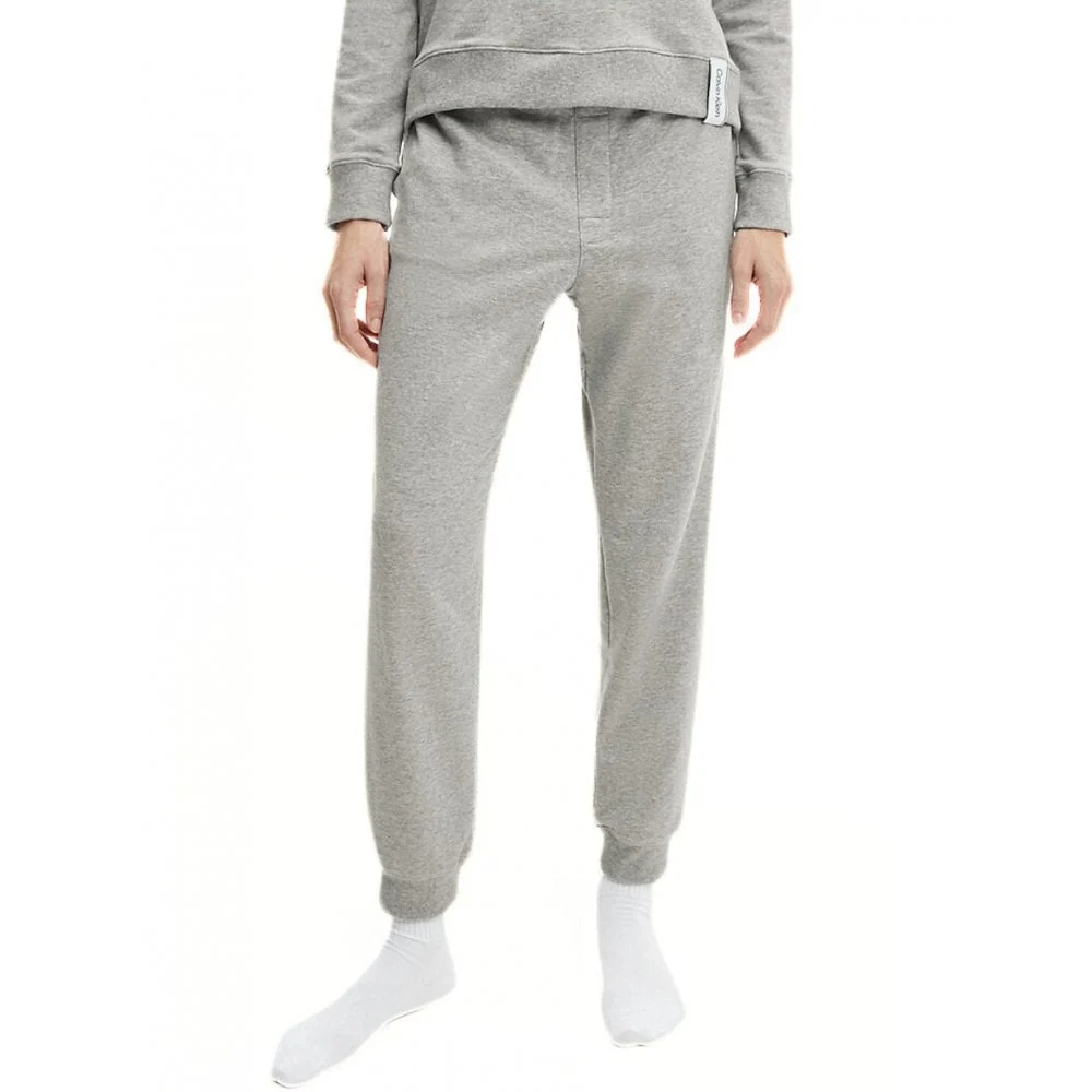 Modern Cotton Lounge Jogging Bottoms, Grey Heather - Image 2