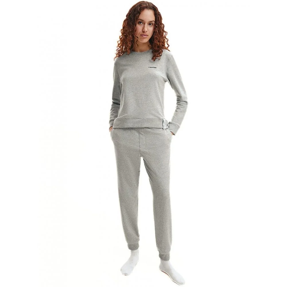 Modern Cotton Lounge Jogging Bottoms, Grey Heather - Image 5