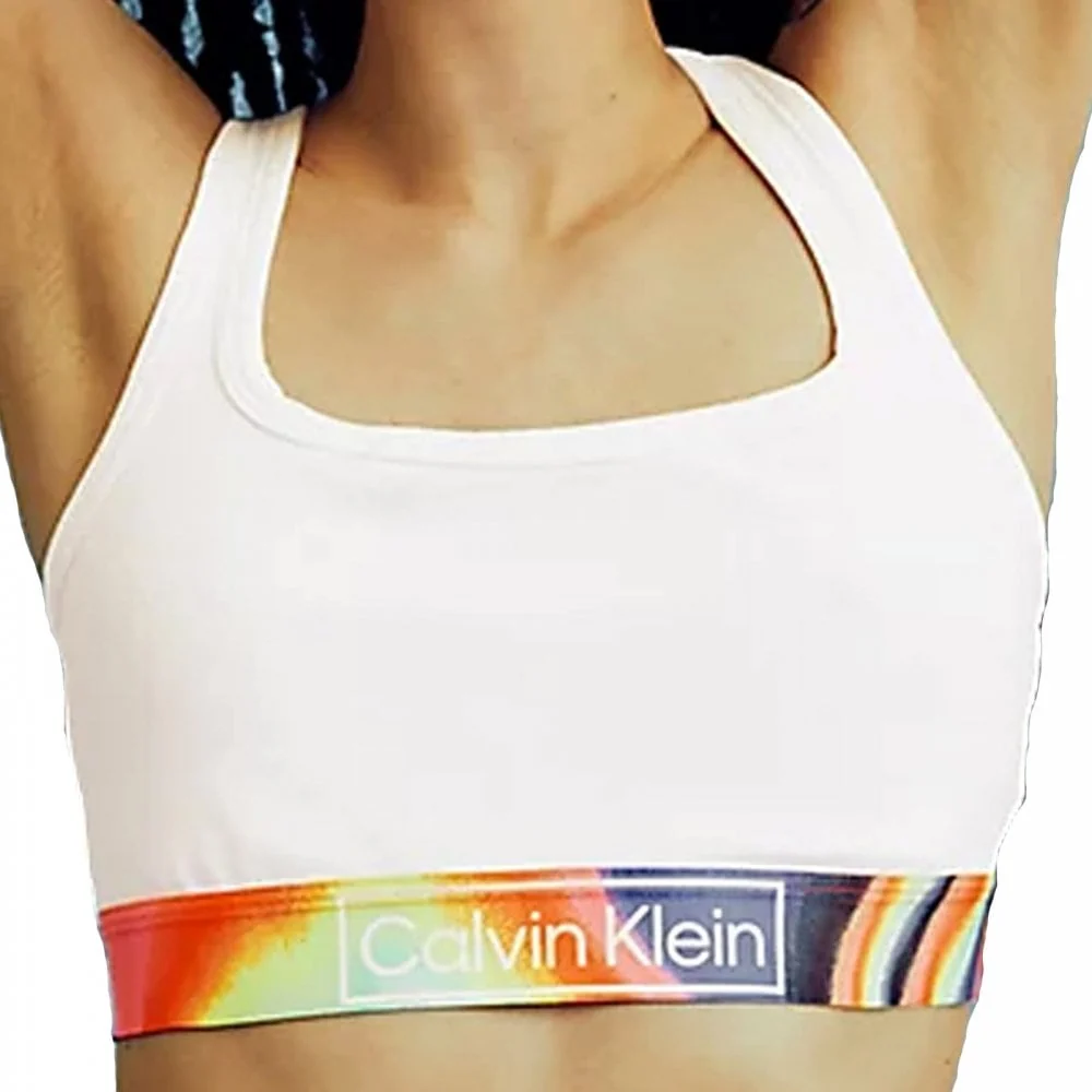 Organic Cotton Pride Bralette, White - Image 2