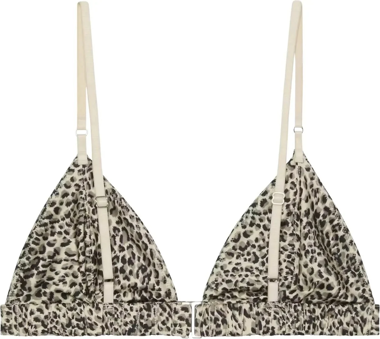 Signature Satin Unlined Triangle Bra, Animal Print - Image 4