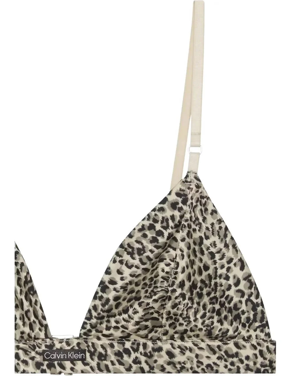 Signature Satin Unlined Triangle Bra, Animal Print - Image 5