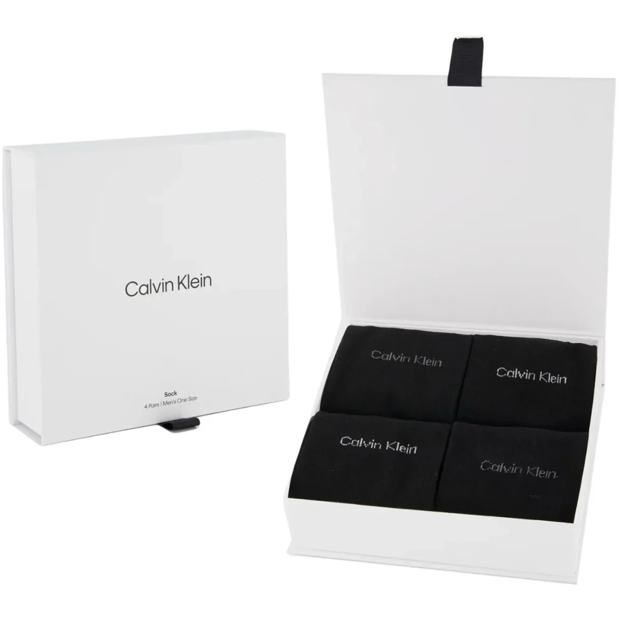 4-Pack Premium Combed Cotton Socks Gift Box, Black