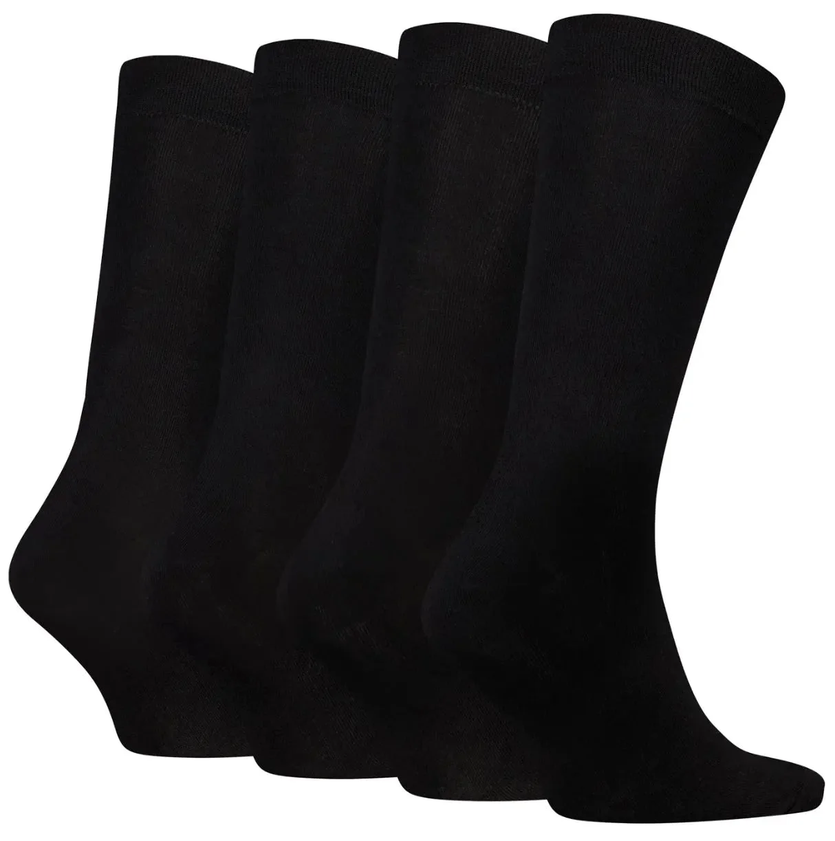 4-Pack Premium Combed Cotton Socks Gift Box, Black - Image 3