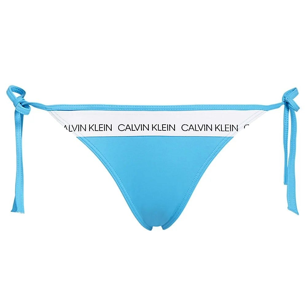 Swimwear CK LOGO Side Tie Bottom, Maldive Blue