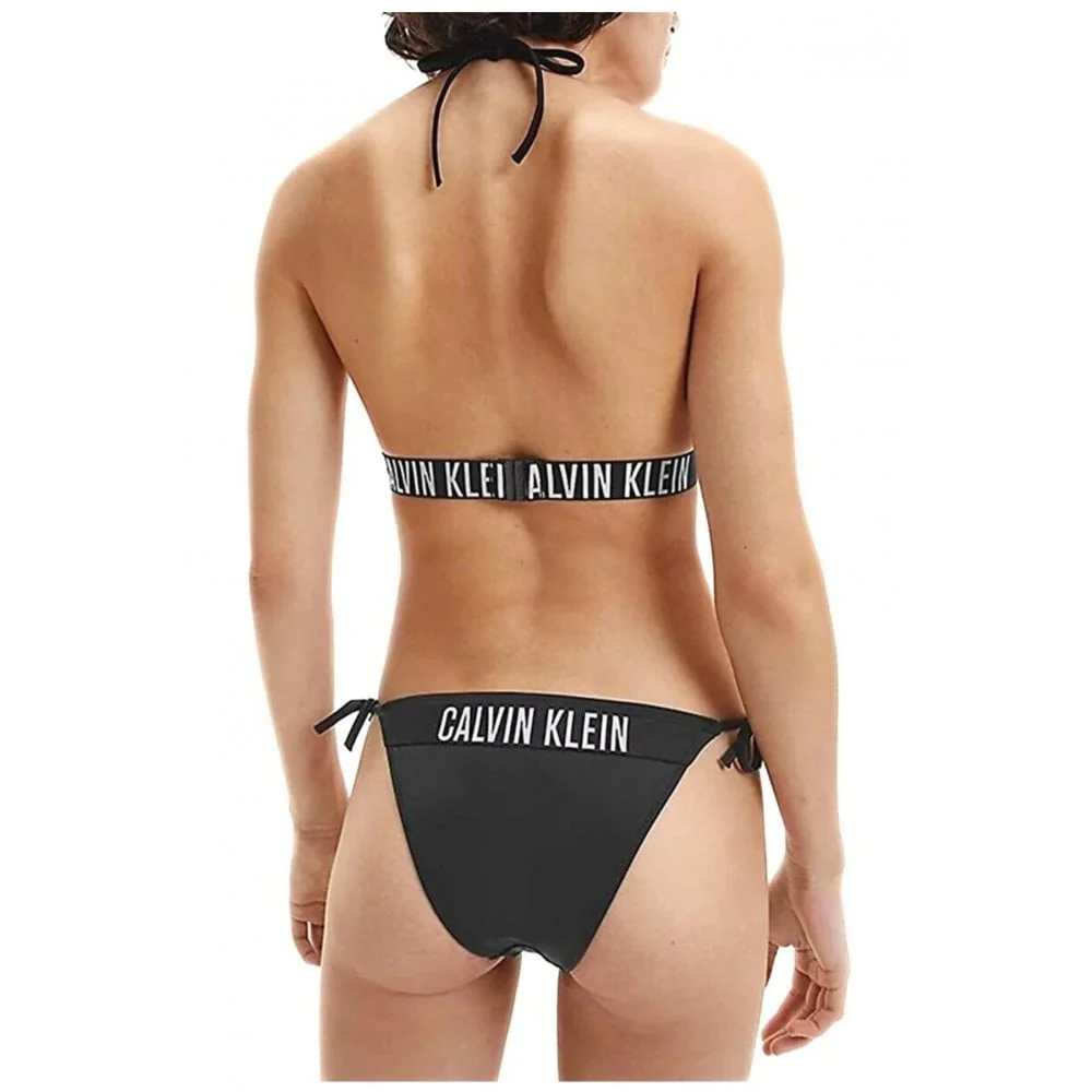 Swimwear Intense Power String Side Tie Cheeky Bikini Bottoms, Black - Image 4