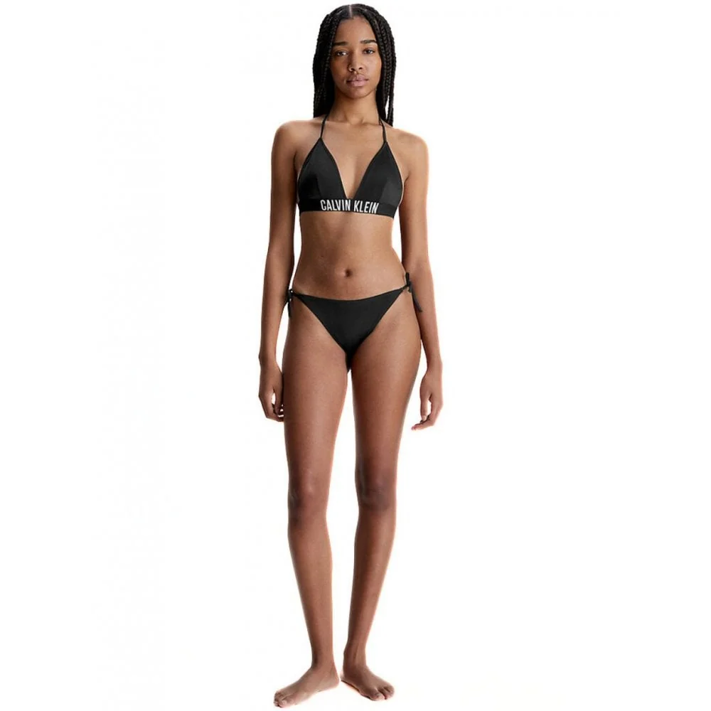 Swimwear Intense Power String Side Tie Cheeky Bikini Bottoms, Black - Image 8