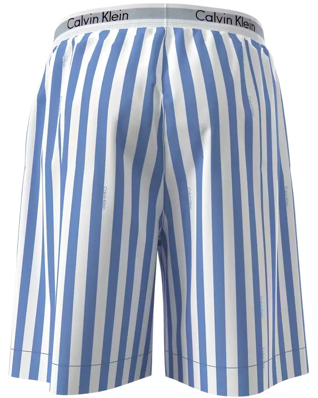 T-Shirt & Poplin Stripe Shorts Pyjama Set, White/blue - Image 3
