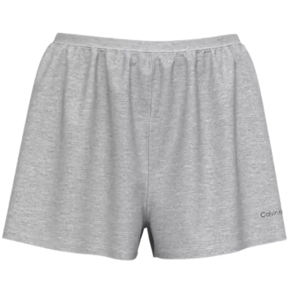 Tissue Waffle Tank & Shorts Pyjama Set, Grey Heather - Image 3