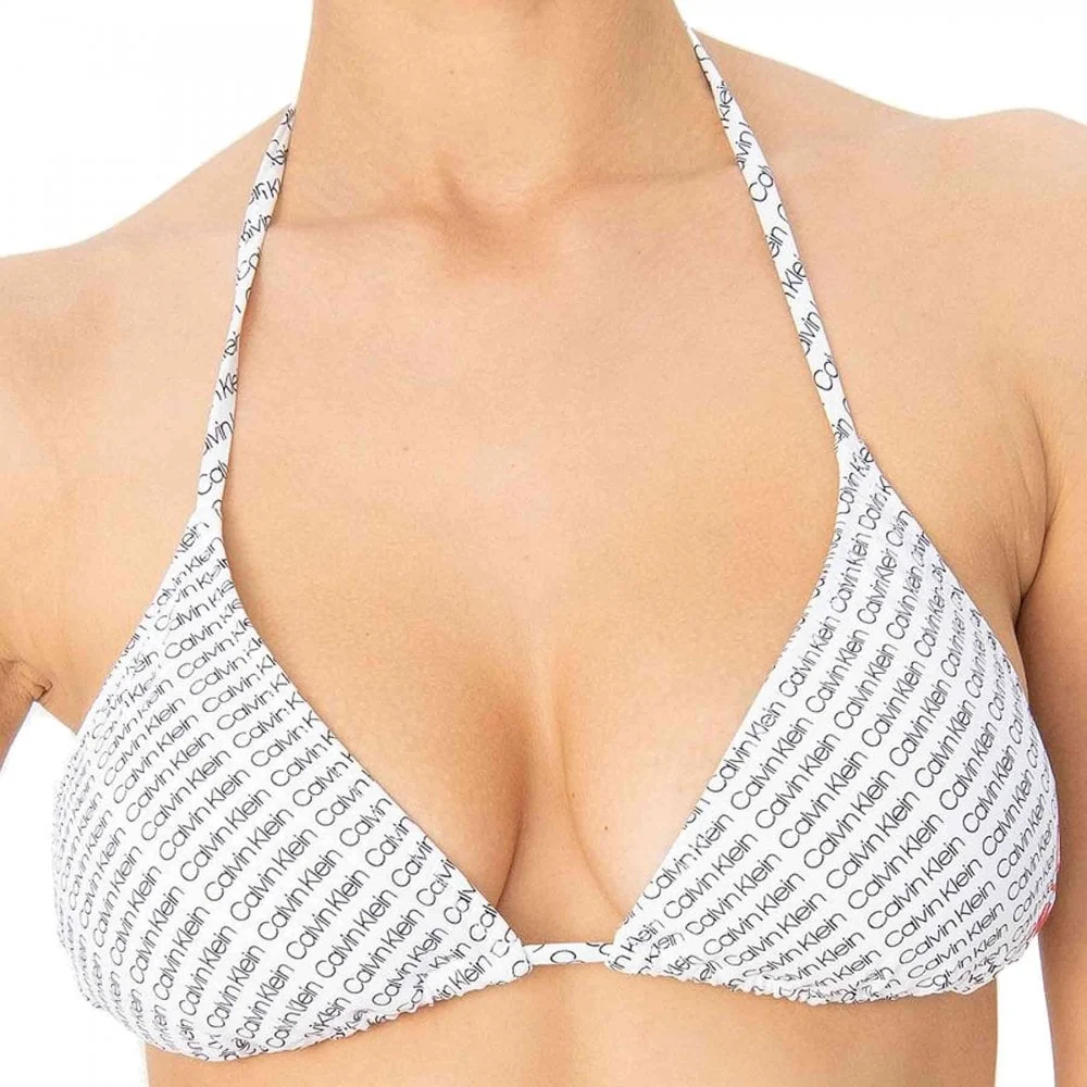 Triangle Swim Top, CK NYC Diagonal Logo - Image 2