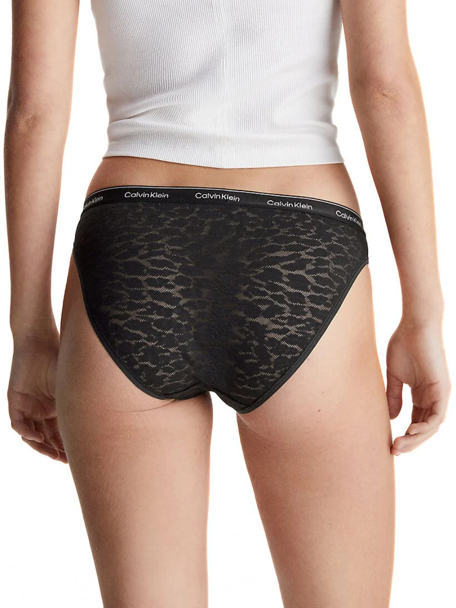 3-Pack Modern Logo Lace Bikini Briefs, Black - Image 3