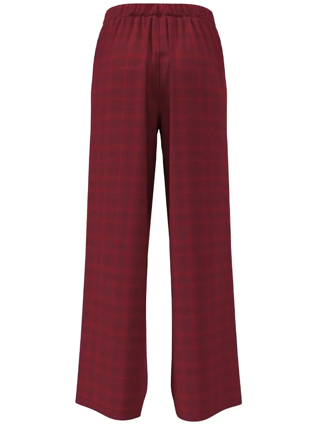 Women Check Flannel Pyjama Set, Zinfandel - Image 3