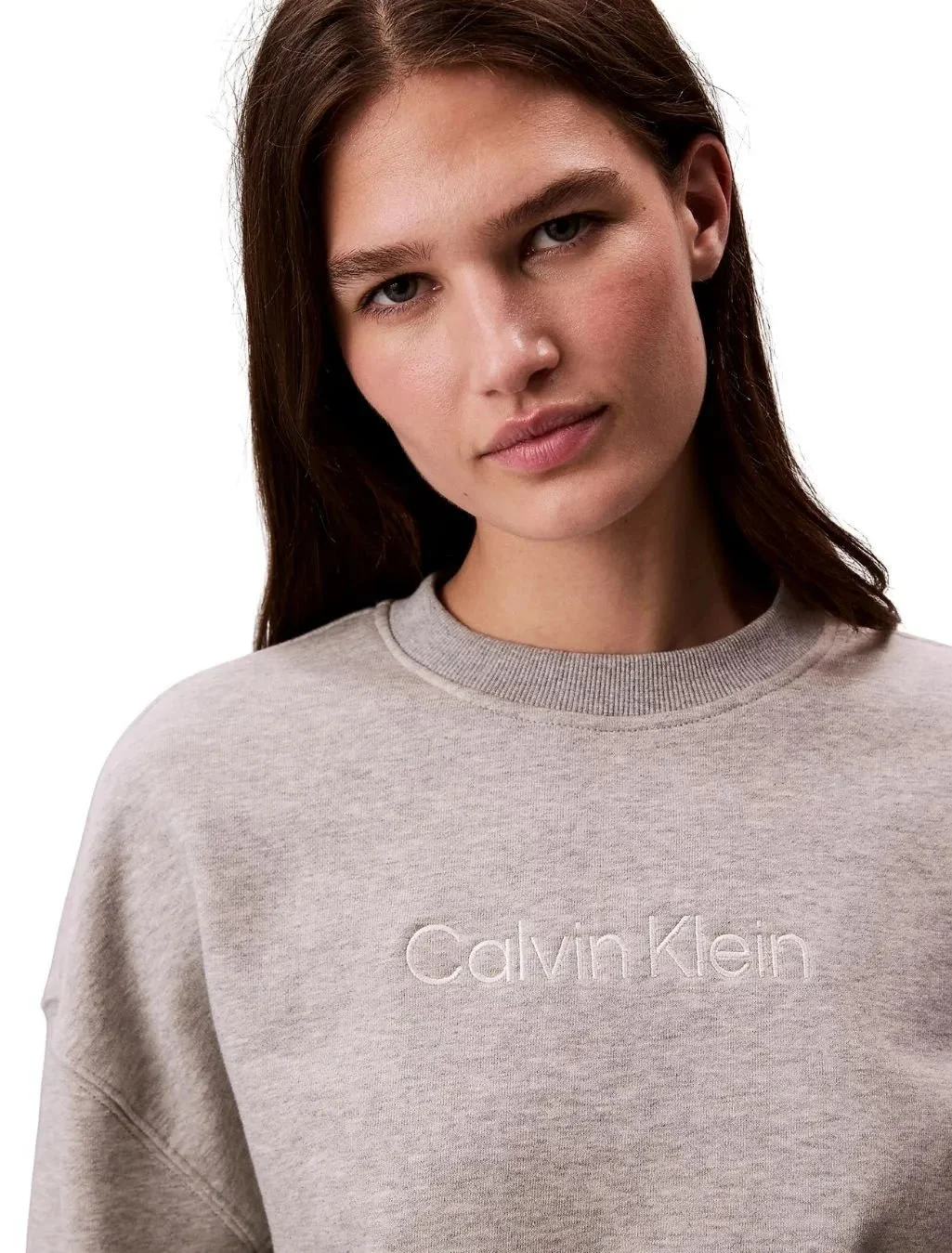 Women Cotton Terry Lounge Sweatshirt, Grey Heather - Image 4