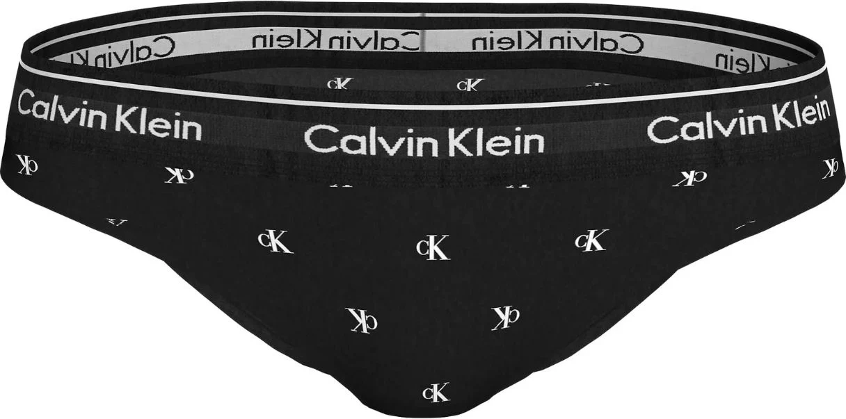 Women Diamond Logo Print Bikini Brief, Black