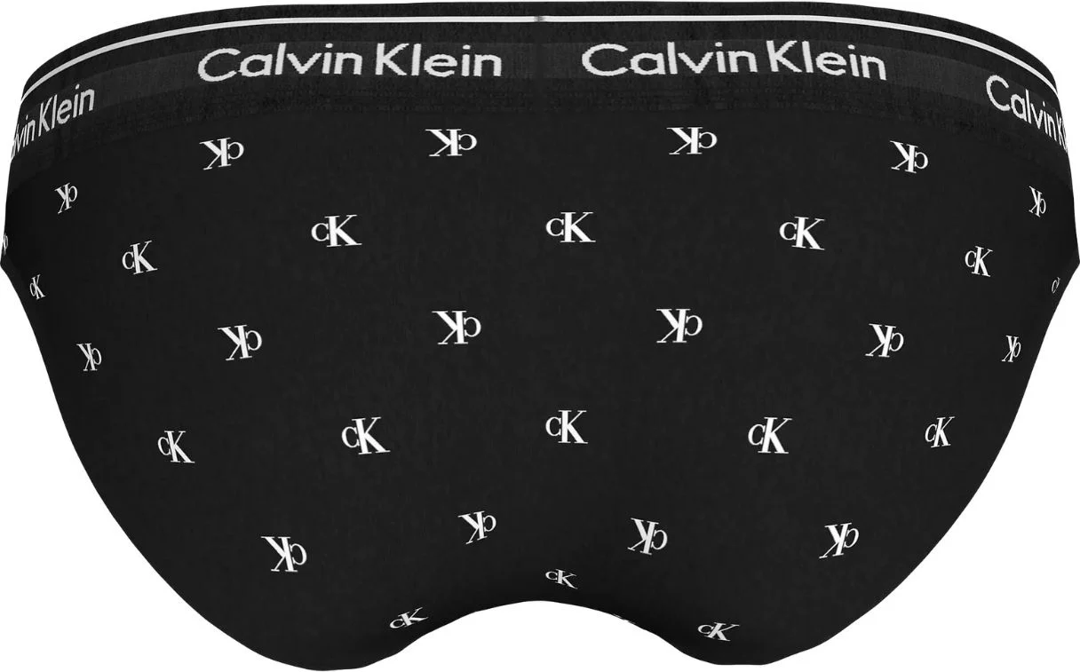 Women Diamond Logo Print Bikini Brief, Black - Image 2