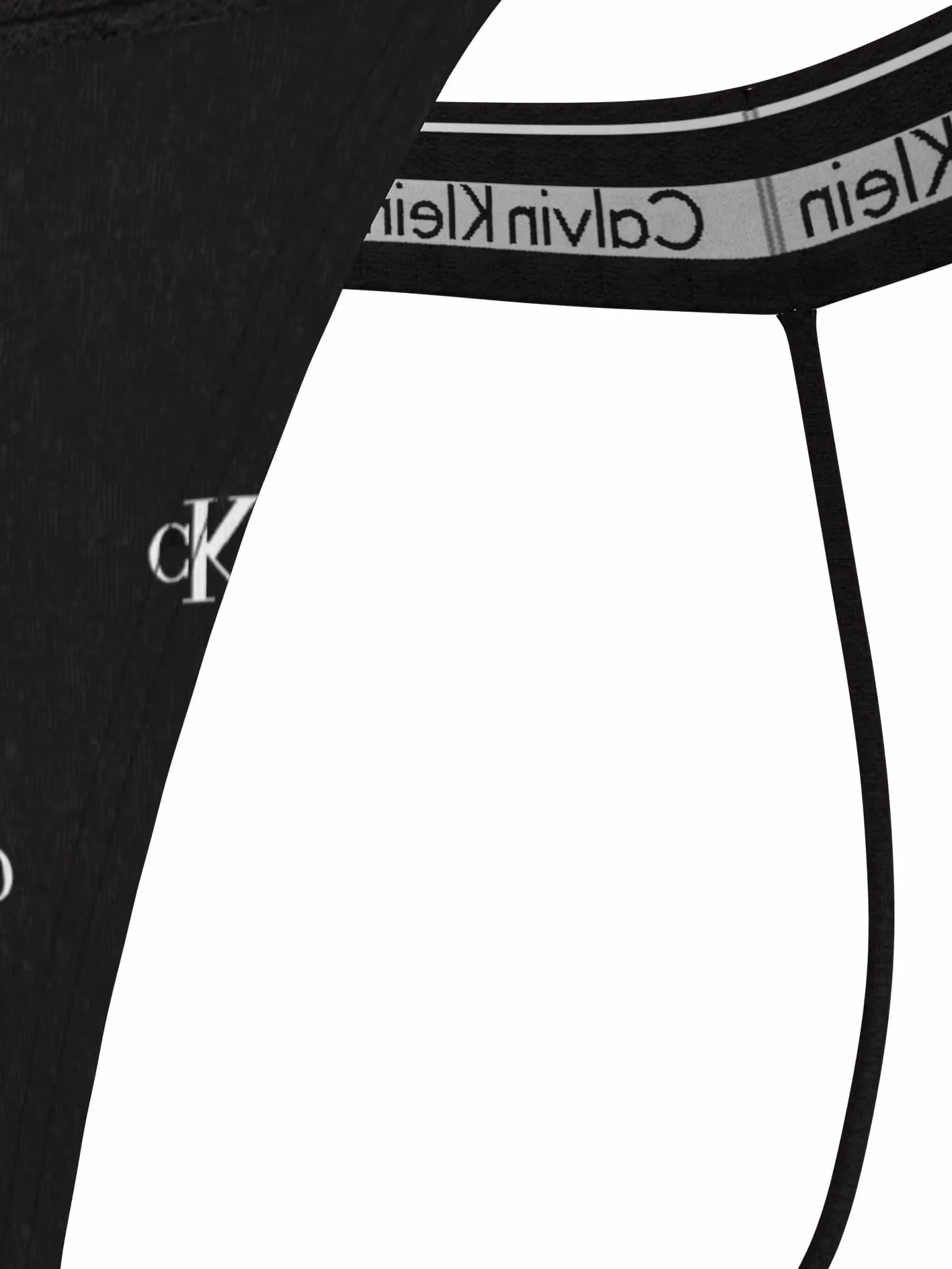 Women Diamond Logo Print String Thong, Black - Image 3