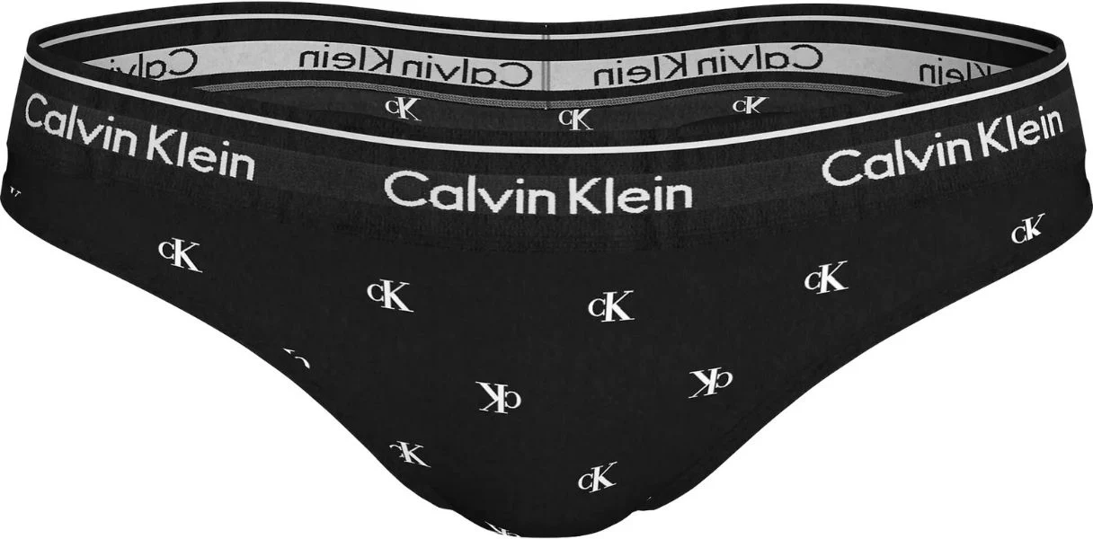 Women Diamond Logo Print Thong, Black