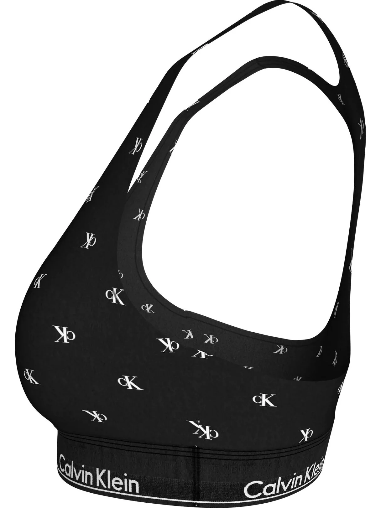 Women Diamond Logo Print Unlined Bralette, Black - Image 7