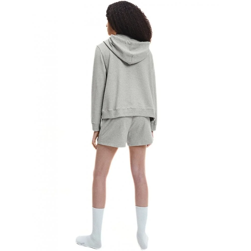 Women Modern Cotton Zip-Thru Track Jacket, Grey Heather - Image 3