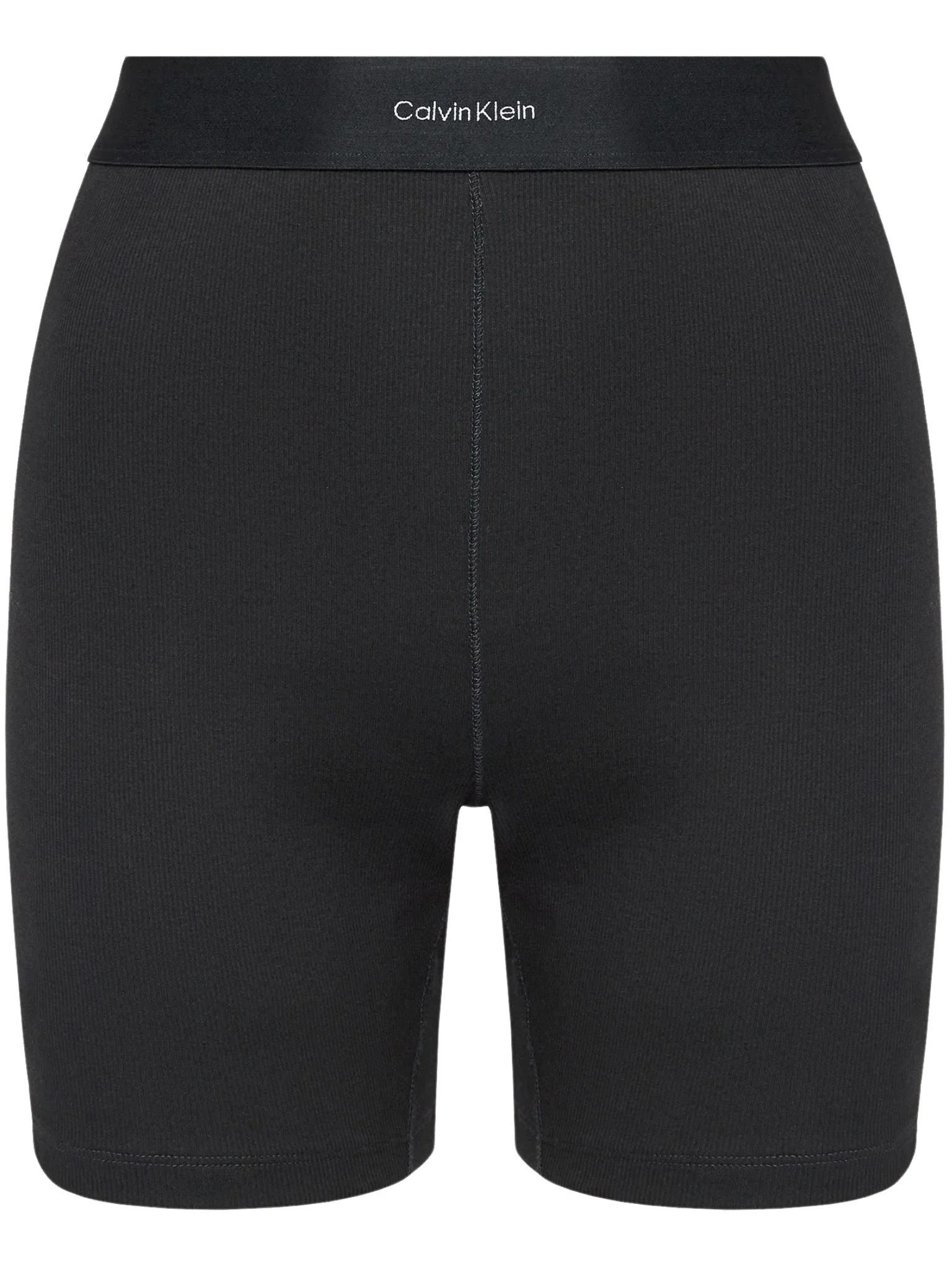 Women Modern Rib Cycling Shorts, Black - Image 2