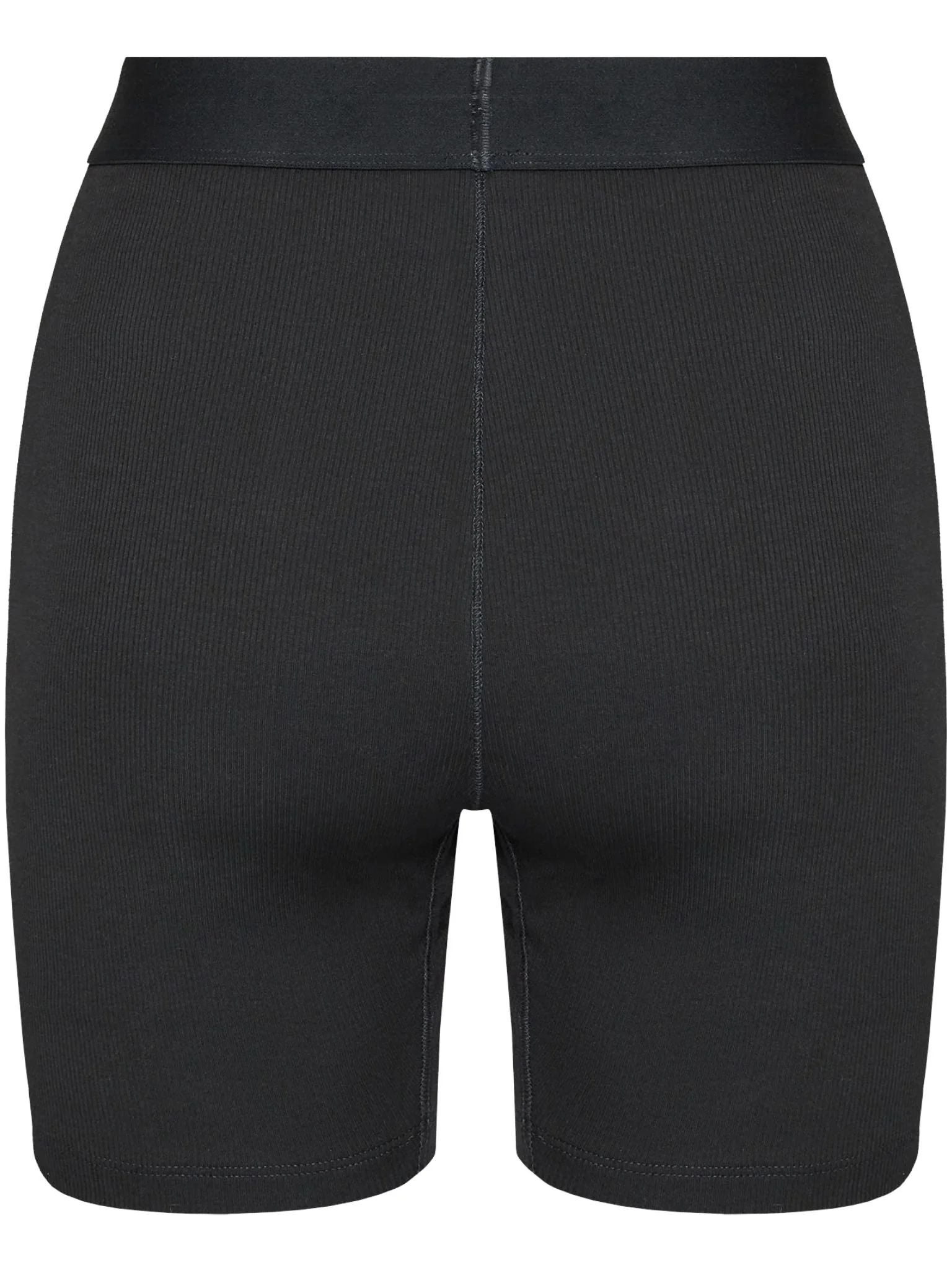 Women Modern Rib Cycling Shorts, Black - Image 5