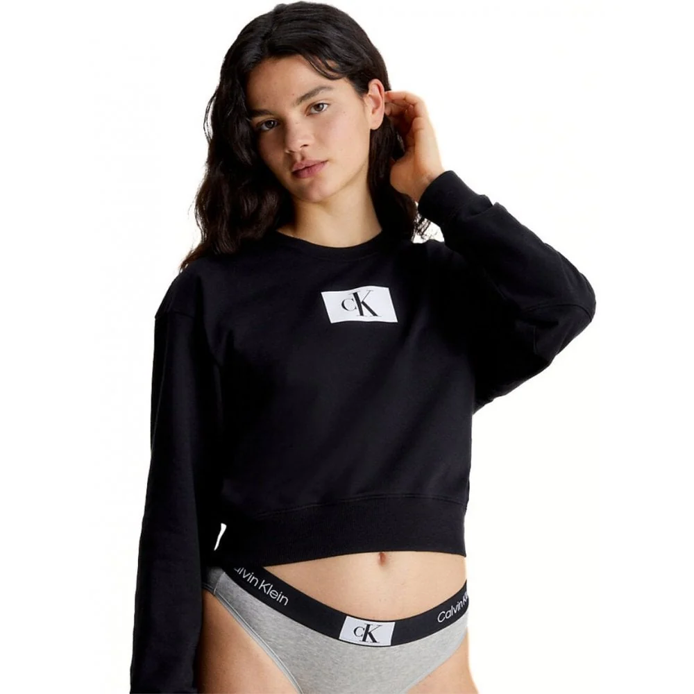Women's CK 1996 Lounge Sweatshirt, Black - Image 2
