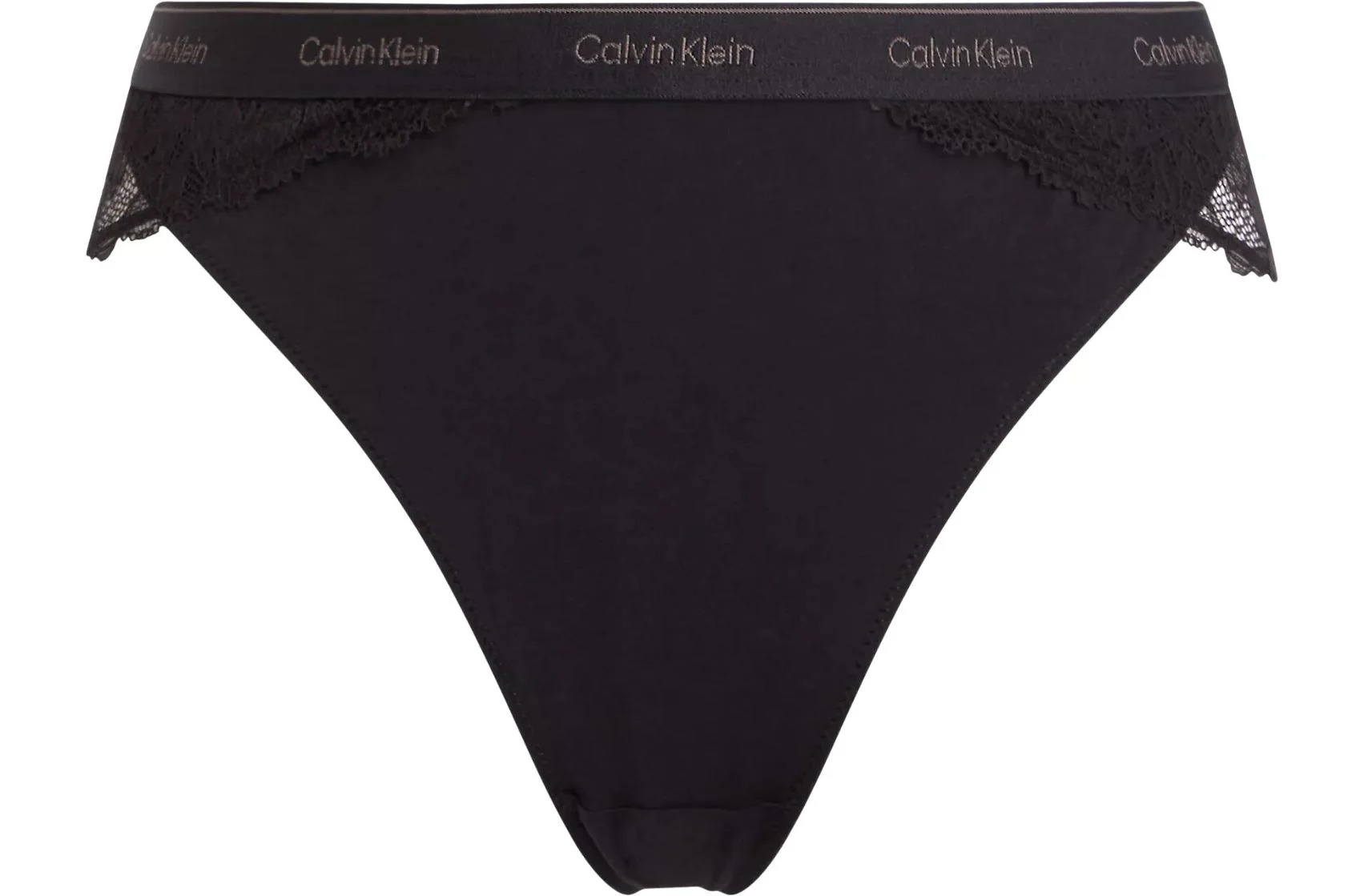 Floral Lace Tanga Brief, Black