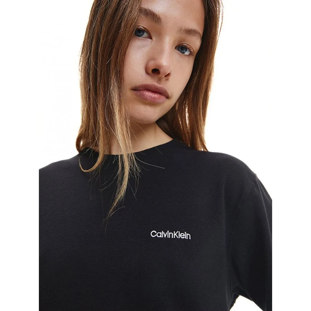 Women's Modern Cotton Lounge Sweatshirt, Black - Image 3