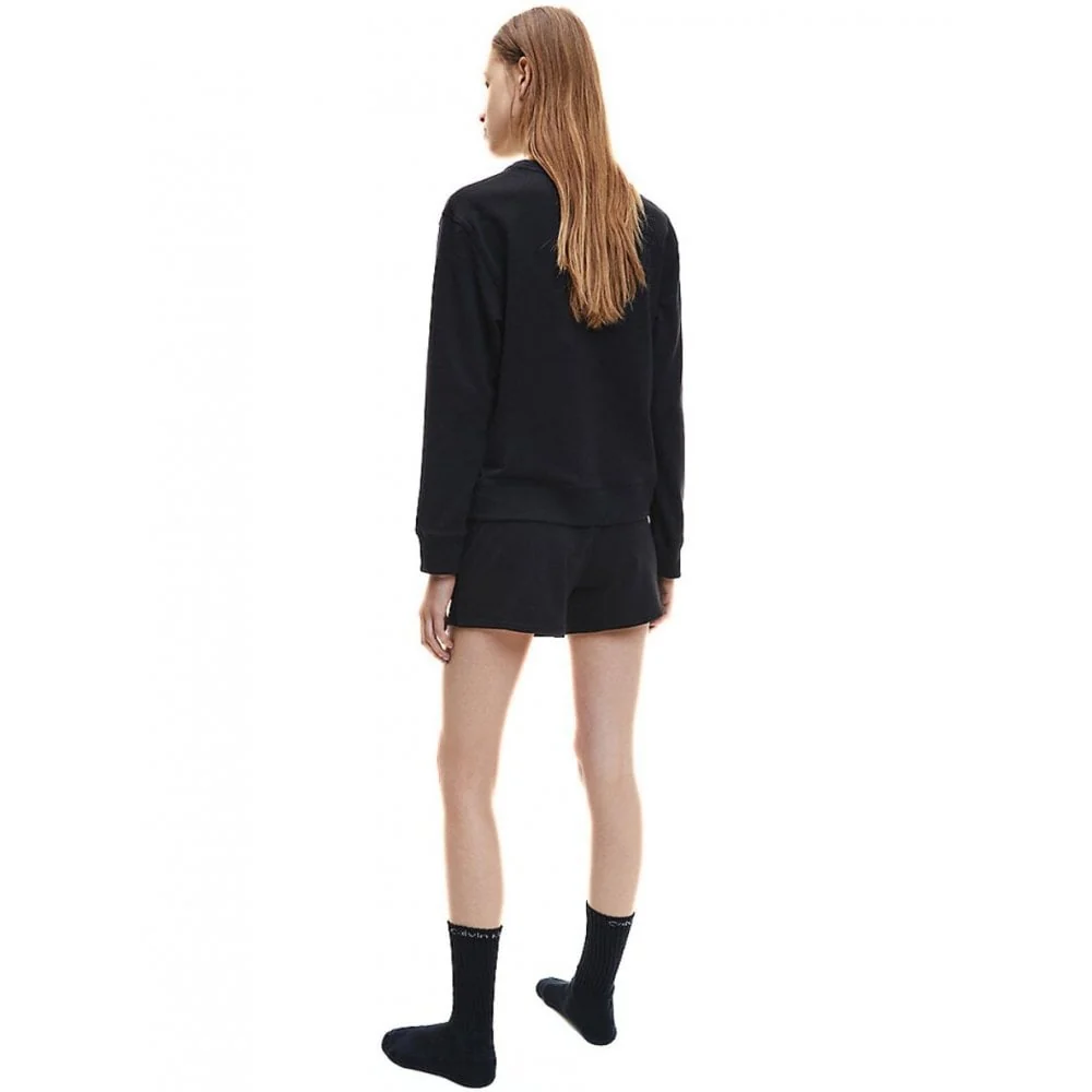 Women's Modern Cotton Lounge Sweatshirt, Black - Image 4