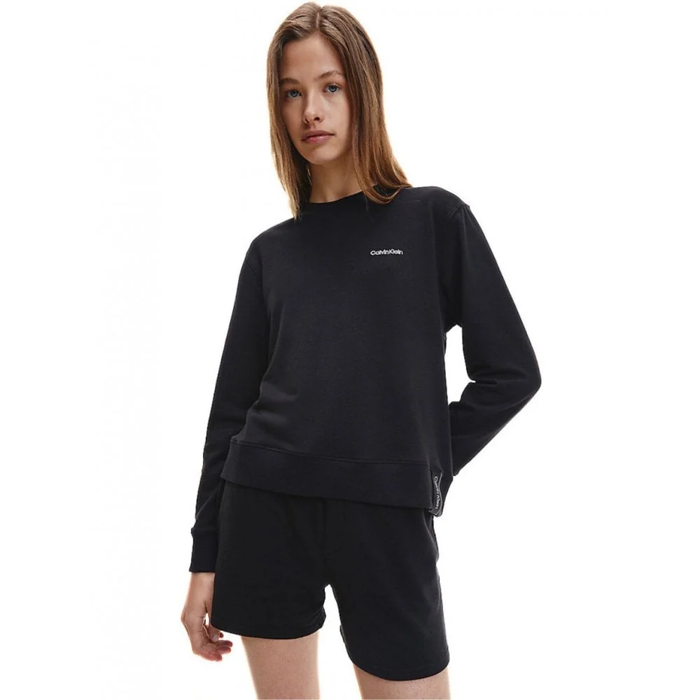 Women's Modern Cotton Lounge Sweatshirt, Black - Image 5