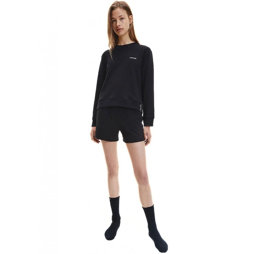 Women's Modern Cotton Lounge Sweatshirt, Black - Image 6