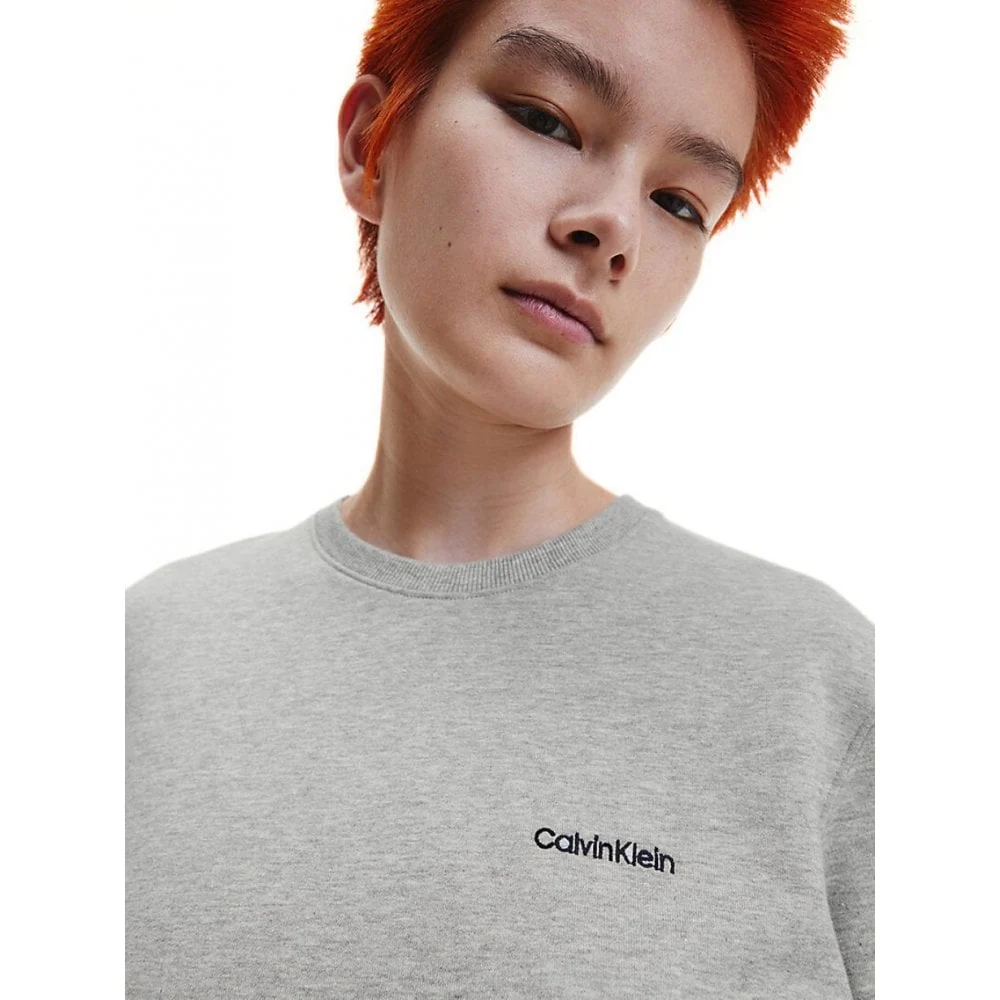 Women's Modern Cotton Lounge Sweatshirt, Grey Heather - Image 2