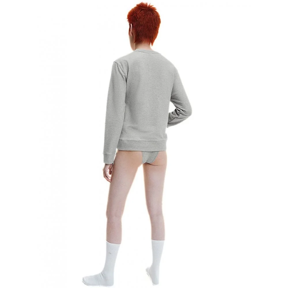 Women's Modern Cotton Lounge Sweatshirt, Grey Heather - Image 4