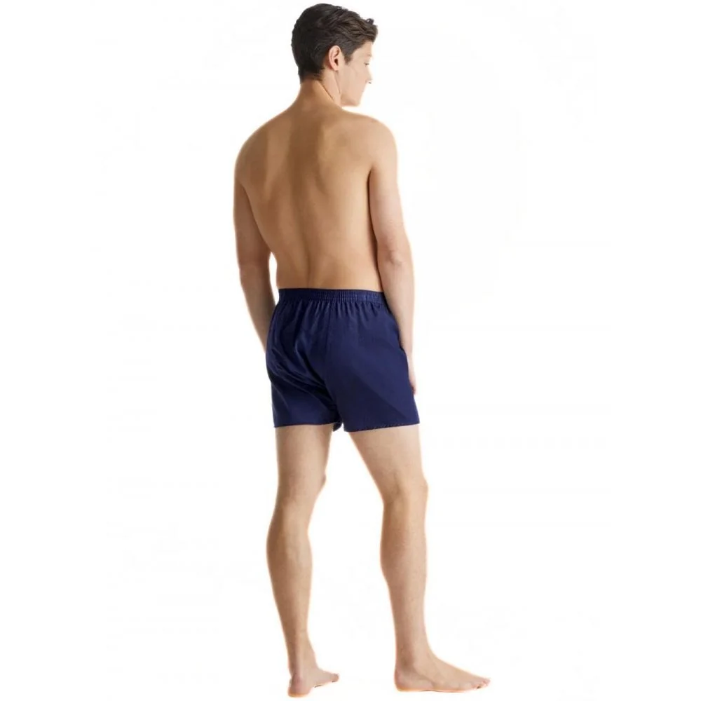Lombard Jacquard Classic-Fit Cotton Boxer Shorts, Navy - Image 6