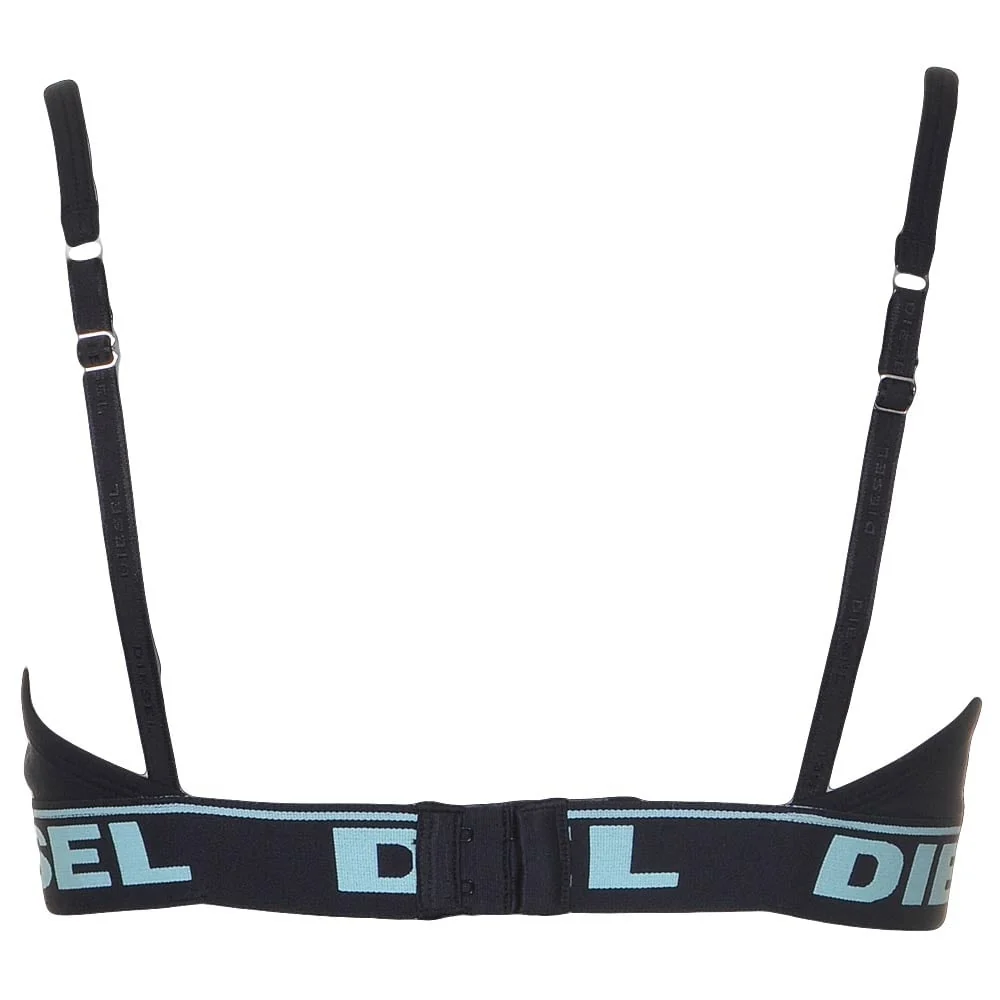 LIZZY Cotton Bralette, Black/Green - Image 2