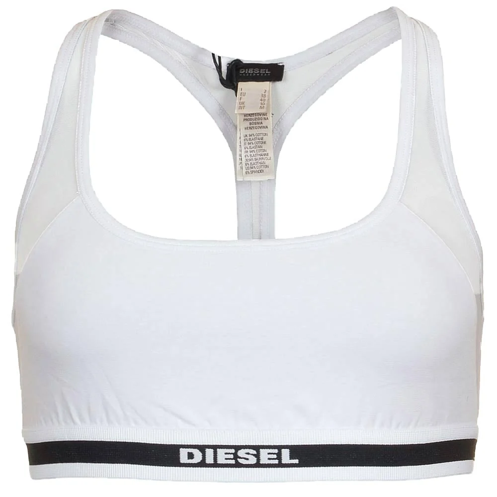 MILEY Cotton Stretch Mesh Bralette, White