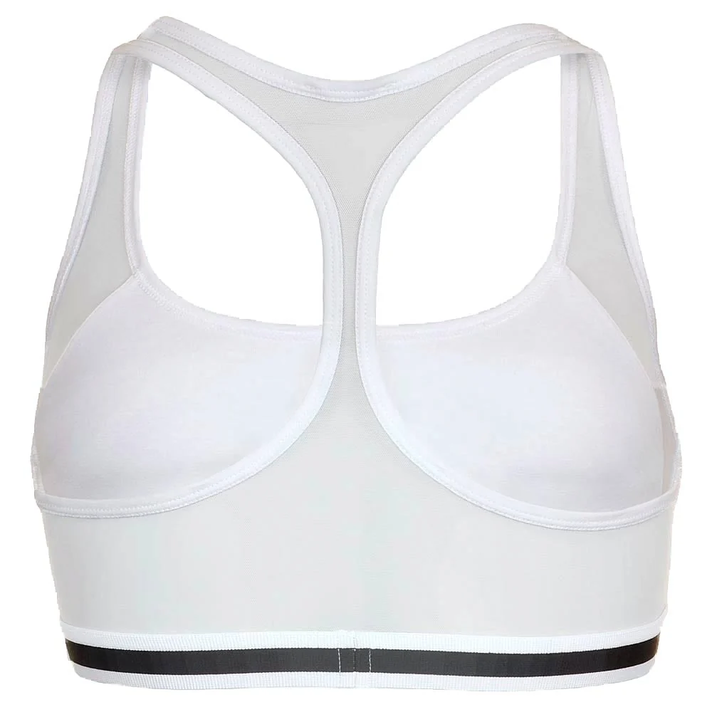 MILEY Cotton Stretch Mesh Bralette, White - Image 2