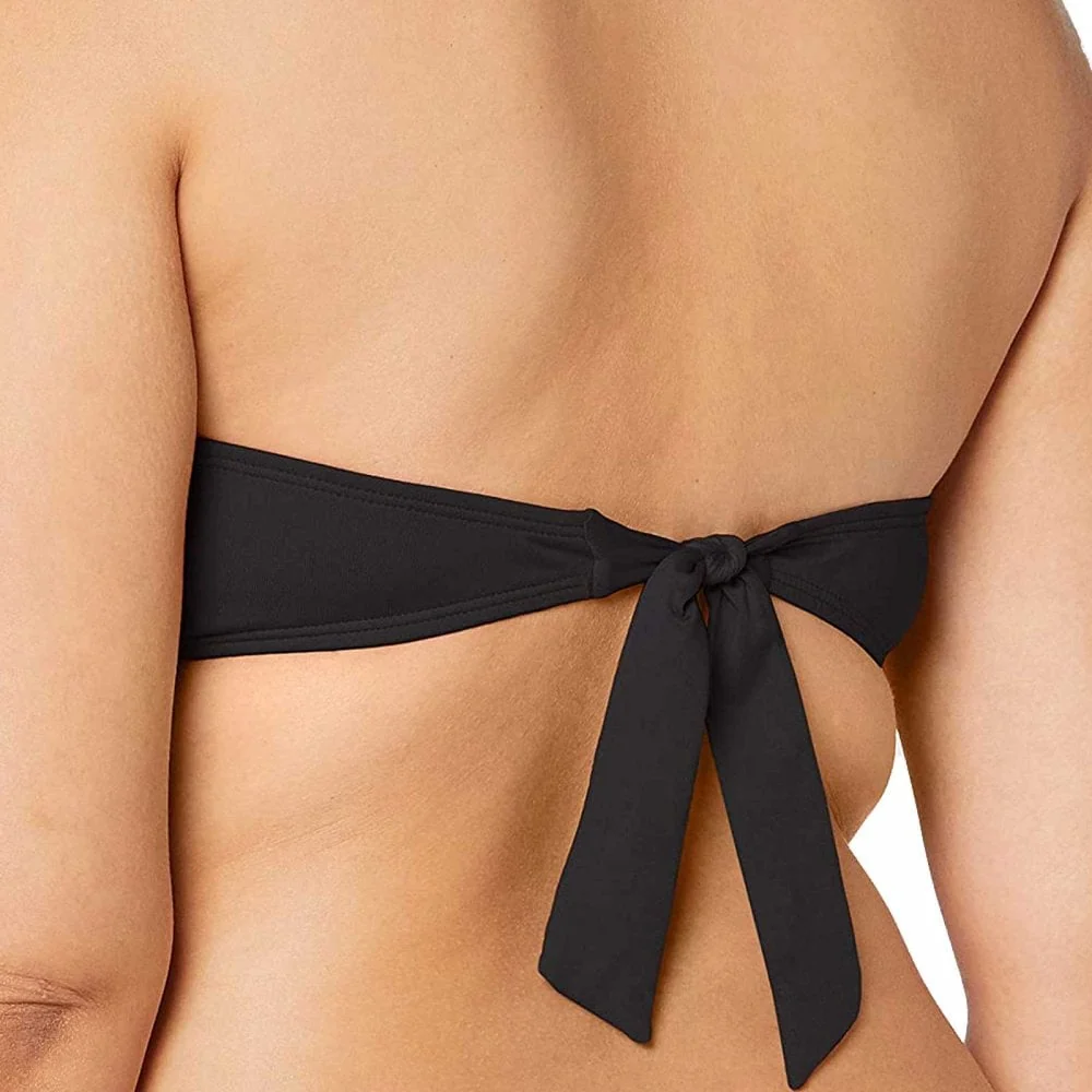 Logo Padded Bikini Top, Black - Image 3