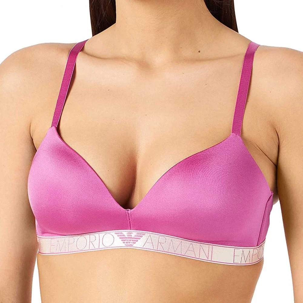 Iconic Microfiber Padded Triangle Bra, Azalea