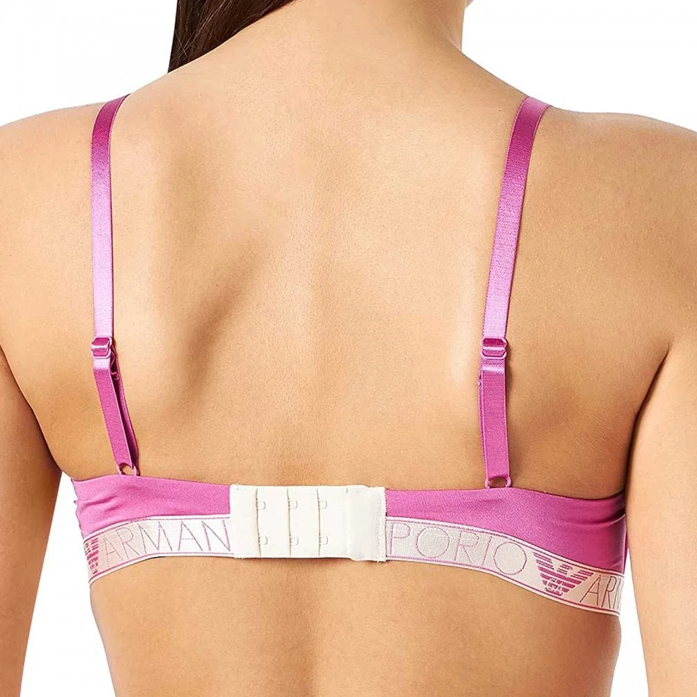 Iconic Microfiber Padded Triangle Bra, Azalea - Image 2