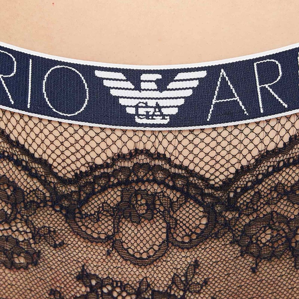 Logoband Lace Brief, Marine - Image 3
