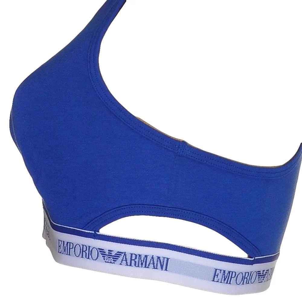 Visibility Stretch Cotton Bralette, Electric Blue - Image 2