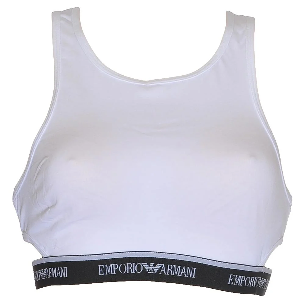 Visibility Stretch Cotton Bralette, White